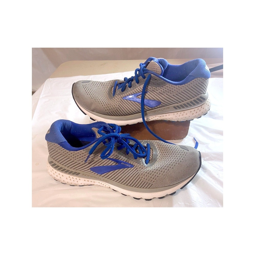 Brooks Adrenaline GTS 20 Mens Running Shoes Grey Blue Sneakers 1103071D027